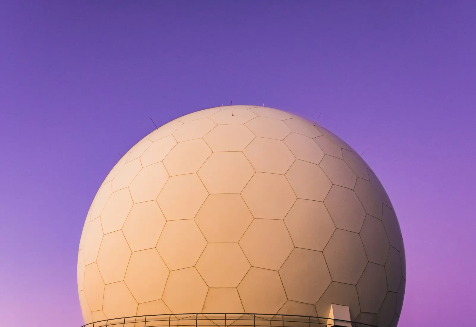 Radar dome representing intelligence and surveillance